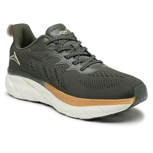 Image of JQR Atlanta Men's Sports Running Shoes Knitting Upper Lace Up Design Soft Cushioned Memory Foam Insole Extra Grip Anti Skid Comfortable Lightweight Durable for Gym, Walking, Jogging & Everyday