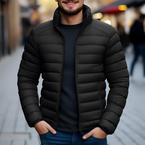 Image of Ben Martin Men's Nylon Jacket|Standard Length Puffer Winter Bomber Jacket|Stylish Jacket|Biker Casual Hoody Jacket