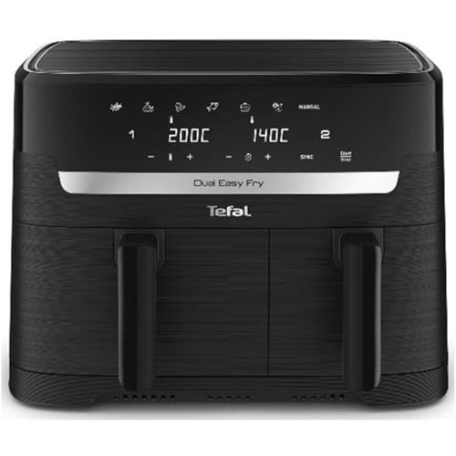 Tefal EY9018 Dual Easy Fry Doppelkammer-Heißluftfritteuse
