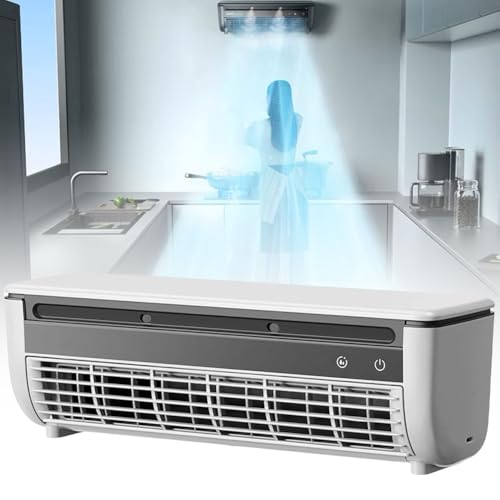 UIHECTA Wall Air Conditioner Fan, 2025 New Wireless Charging Mini Air Cooling Fan, 10s Instant Cooling, No Drilling, for Bedroom Living Room Kitchen Camping