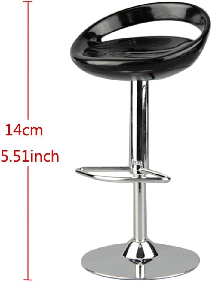 CALANDIS™ 1/6 Scale Round Swivel Chair Pub Bar Stool for 12'' Action Figures Black | TV, Movie & Video Games | Action Figures