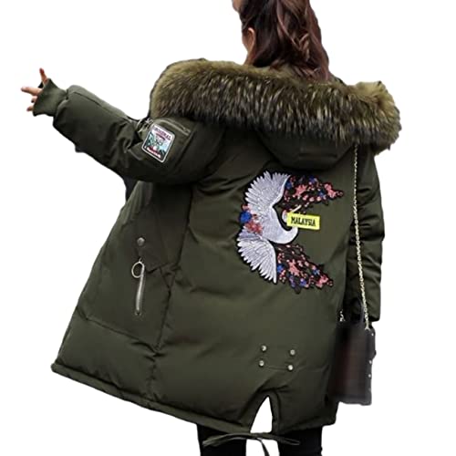 QPQPQ ダウンジャケット アウター 3XL 上着 ロング ダウン レディース 60代 50代 40代 30代 グリーン ミセス 秋 冬 大きいサイズ 上品 防寒 細見え ミディアム丈 おしゃれ 大人 可愛い 暖かい 通勤 きれいめ ダウンコート キルテ