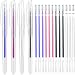 Set de Stylo de Marquage en Tissu Effaçable à Chaleur, Inclus 40 Pièces Recharge de Stylo Effaçable à Chaleur Crayon Craie de Tailleur Stylo à Craie avec 4 Étuis à Stylo, 4 Couleurs
