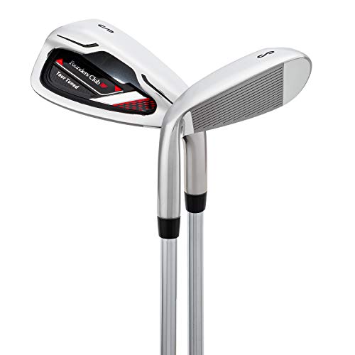 Founders Club Tour Tuned Men's Complete Golf Club Set With Bag Woods And Hybrids With Graphite Shafts, Irons With Steel Shafts(Regular Steel, Right) #TOP6