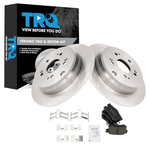 Image of TRQ Rear Brake Pad and Rotor Set Ceramic