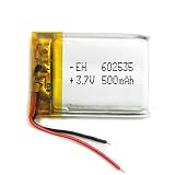 Batteria 602535 LiPo 3.7V 500mAh 1.85Wh 1S 5C Liter Energy Battery per l'elettronica Ricaricabile Telefono Portatile Smartwatch Orologio GPS - Non adatto per Radiocomando 42x20x6mm (500mAh|602535)