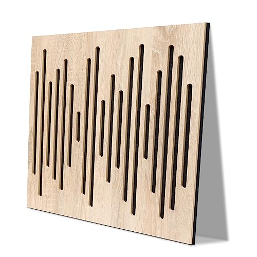 Olanglab Wood Acoustic Wall Panels, 2 Pack Sound Diffuser Panels
