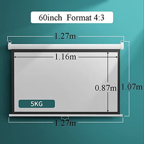 Pantalla manual para proyector 60" 4:3 y 16:9 miniatura 7