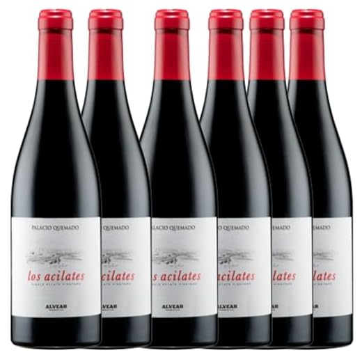 Los Acilates 2019 - Vino Tinto Crianza Palacio Quemado - Combinar Todo Tipo de Carnes - Disfrutar de un Buen Domingo con los Tuyos - Pack 6 Botellas 750ml