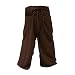 Yoga Pants Trousers Thai Fisherman Pants Free Size Cotton Drill Stripes Dark Brown