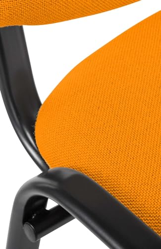 Miniatura 7 de Clp Silla De Visitas Ken En Tela I Silla De Conferencias Apilable I Silla De Reuniones Con Capacidad Máx. 120 Kg I Color:, Color:Naranja