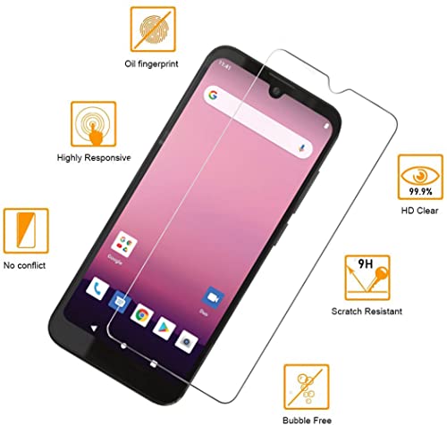 Tznzxm [2-Pack] For Orbic Fun Tempered Glass Screen Protector,Orbic Fun Phone Case,Dreamcatcher Painting Design Flexible Tpu Non-Slip Back Cover Rubber Slim Phone Case For Orbic Fun Assurancewireless #TOP4