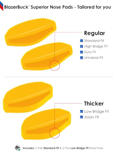 Image of BLAZERBUCK Replacement Nose Pieces for Oakley Frogskins Range /Frogskins Range XL /Top Knot /Side Swept /HSTN /Spindrift /Wildrye