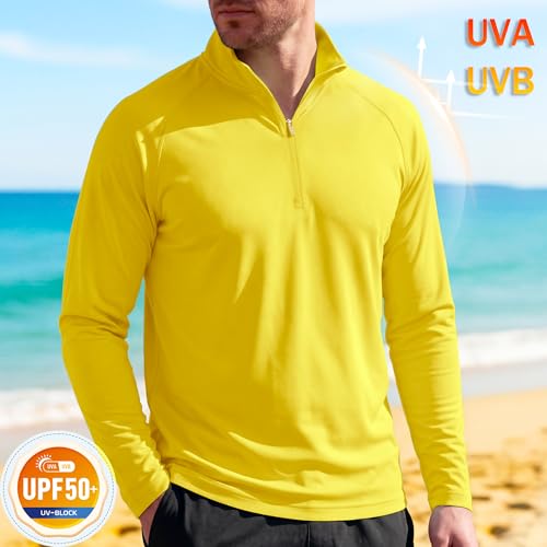 Image of MAGCOMSEN Men's Quarter Zip Pullover Long Sleeve Sweatshirts Fleece Lined Golf Pullover Thermal Gym Workout Tops
