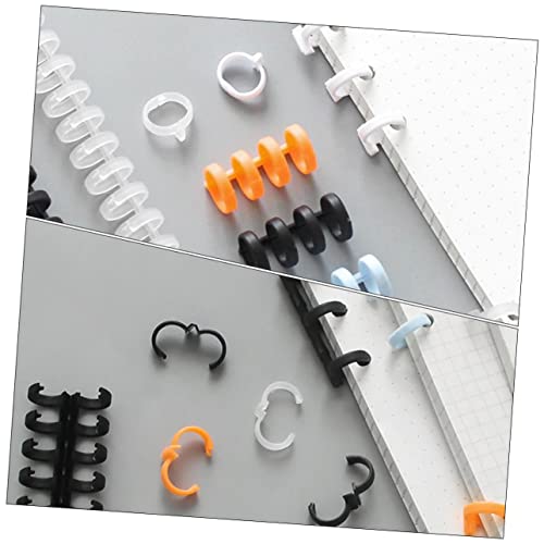 BCOATH 10 Peças Anel De 30 Furos Fichário Pastas De Cores De Scrapbook Preto Bobinas De Livro Cadern