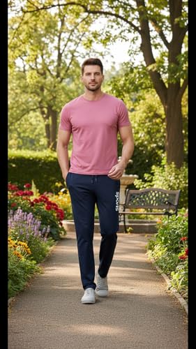 Image of EYSTONE Track Pants for Men || Activewear Pants || Men's Joggers Polyester with 2 Side Zipper Pockets Casual Trousers Stretchable (Sports | Gym | Yoga) (White Sports 1) (Pack of 1)