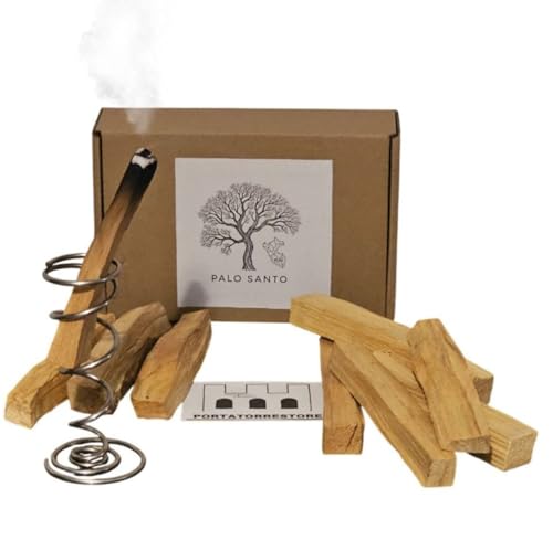 Palo Santo,Legno Sacro, 8 Legnetti Palo Santo + 1 Spirale,