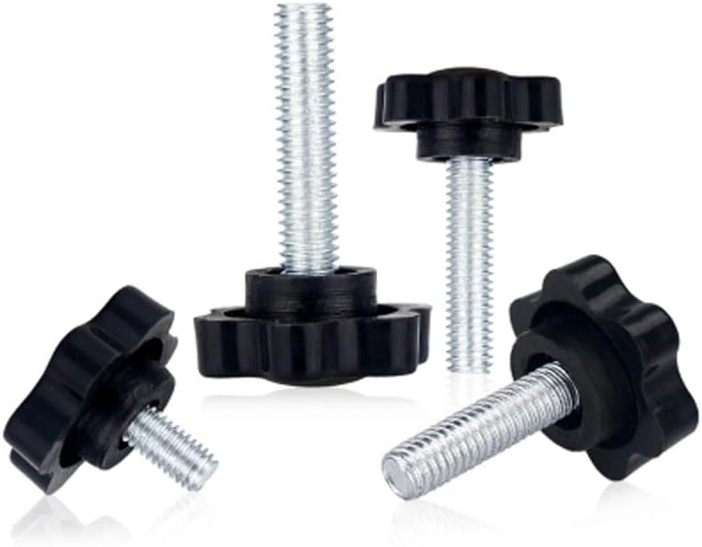 M8 Bakelite Plum Blossom Screw Plastic Thumb Screws Star Type Six-Pointed Star Bolts Length 12-40mm - (Dimensions: M8 x30mm(4pcs))