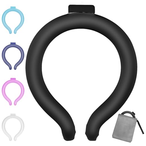 Image of Neck Cooling Tube, Wearable Body Cooler Freeze Below 64F with Insulated Bag, Reusable Cooling Neck Wraps for Summer, Outdoor Sports, Hiking, Travel, Hot Weather Relief for Men & Women (Black)