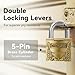 Antique-Style Copper Padlock with 3 Keys - 50mm Heavy Duty Security Lock, Vintage Design, Durable & Corrosion-Resistant for Home, Luggage, Storage