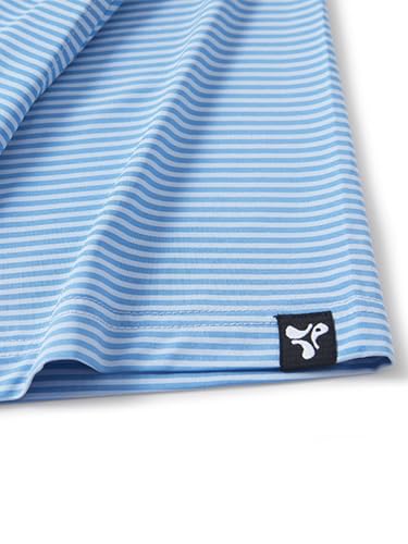 Image of Men' s Golf Shirts Short Sleeve Performance Moisture Wicking Dry Fit Striped Golf Polo Shirts for Men