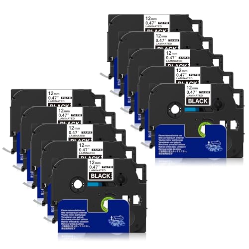 Sluxjet ݊ s[^b` e[v 12mm n TZe-335 Tz-335 ev uU[H s[^b`L[u P-touch ėp e[vJ[gbW 8m P^b` @Ή PT-P710BT PT-2500PC 10