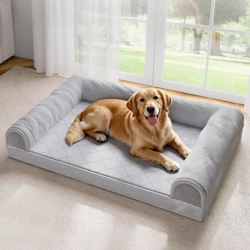 Simple Trending Camas ortopédicas para cães grandes, cama imperme...