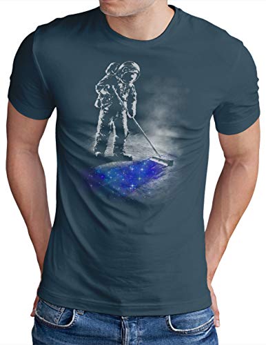 T-Shirt Galaxy Stars OM3 - Vêtement Espace Homme Bleu XXXXL Grande Taille