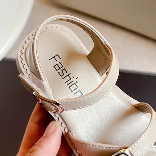 Brown Sandals Closed Toe Girl Toddler Comfy Sandal Soft Rubber Princess Flat Shoes Summer Flower Footwear4