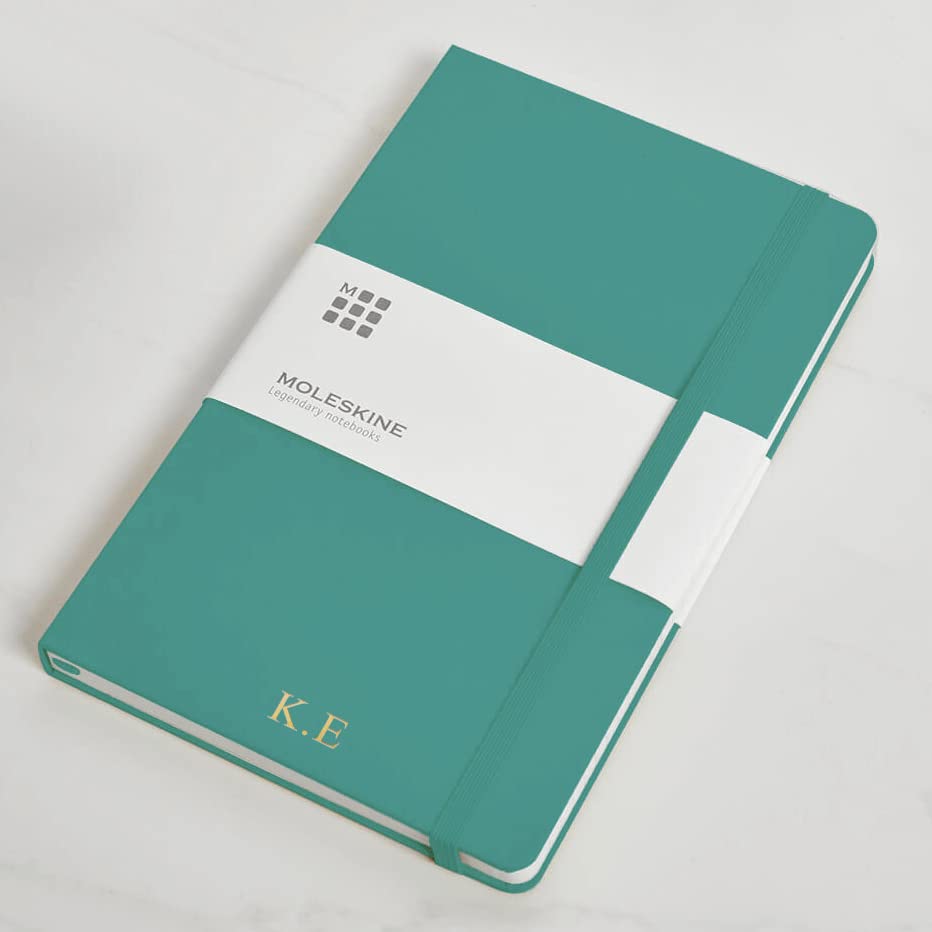 Personalised Custom Premium Hardcover Moleskine Notebook - Custom Gifts for CEO, Managers, Husband, Students (Reef Blue)