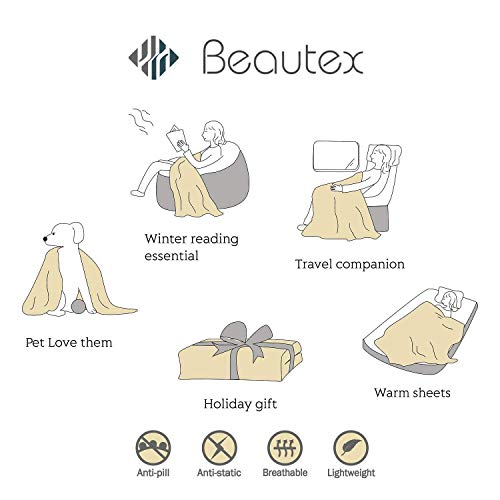 Beautex Fleece Blanket Twin Size Grey Blanket Throw Super Soft Flannel Blanket Lightweight Fuzzy Plush Blanket For Couch Sofa Or Bed All Seasons (Graphite Grey, 60" X 80") #TOP5