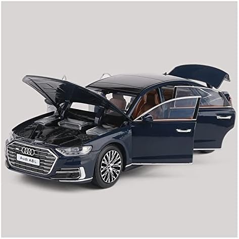 Muchable Simulation Alloy Die Cast Mini Car Model Toy Cars 1:32 for Audi A8 Alloy Car Model Diecasts Metal Toy Vehicles Car Model Sound and Light Childrens Toy Gift (Color : Blue 1)
