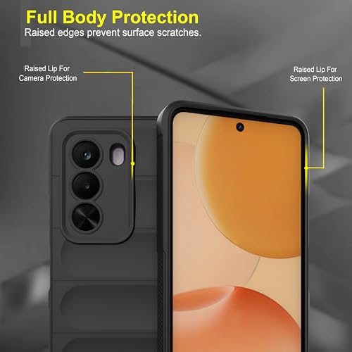 Image of Zapcase Back Case Cover for Realme P4x 5G | Compatible for Realme P4x 5G Back Cover | Liquid Silicon Magic Case with Camera Protection | Black