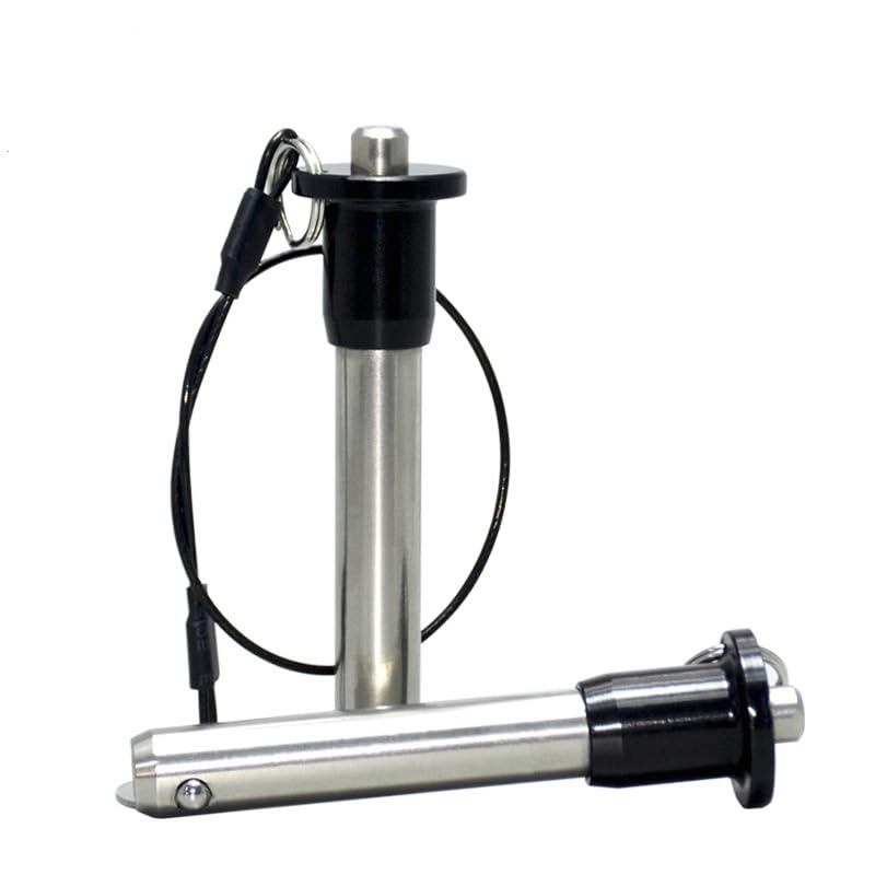 MerciL Ball Locking Pin, 304 Stainless Steel Push-Button Quick Release Pin Quick Release Fastening Locating Safety Pins with Lanyard Cable (8X50mm)