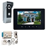 AMOCAM Wired Video Intercom System, 7 Inches Video Doorbell Door Phone System, Wired Video Door Phon