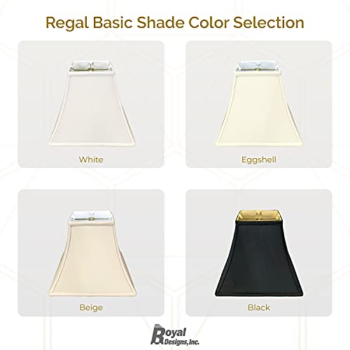 Image of Royal Designs, Inc. Regal Series Square Bell Lamp Shade, 6 x 12 x 10.5, Beige, Set of 2