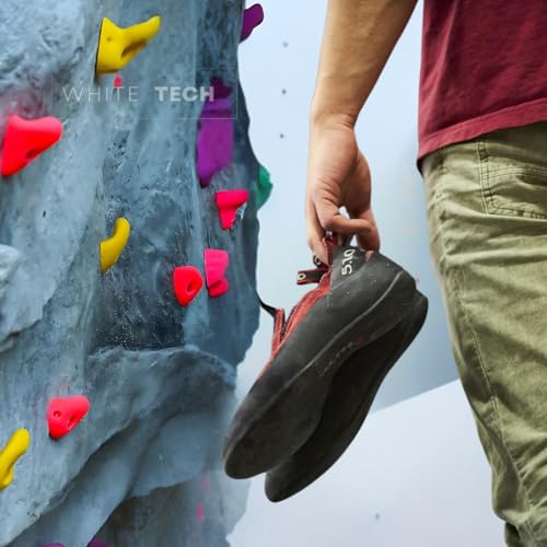 Image of White Tech 20 Pro Premium Resin Rock Climbing Holds Designed for Beginners Climbing Wall Bouldering Gym Holds | Pastel Colour Multisize Wall Grips Indoor /Outdoor