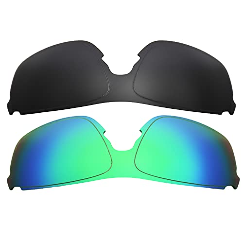 Objectifs EVZero Pitch Verre Noir Vert de Remplacement pour Lunettes de Sport