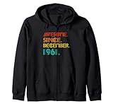 Photo Gallery awesome since december 1961 vintage men women birth birthday felpa con cappuccio Photo Gallery awesome since december 1961 vintage men women birth birthday felpa con cappuccio