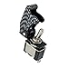 ESUPPORT 12V 20A Carbon Fiber Cover Rocker Toggle Switch SPST ON/Off Car Truck Boat 2Pin Pack of 5