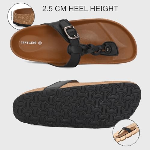 Image of Centrino Women's Berkin-Style Slip-On Sandals | Open Toe Design | Soft PU Footbed | Lightweight & Comfortable | Arch Support | On-Grip Sole | Casual Outdoor Wear (7695)