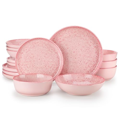 Vajillas Completas 4 Personas, vancasso Reveal 16 Piezas Gres, Rosa Vajillas Completas 4 Personas, vancasso Reveal 16 Piezas Gres, Rosa