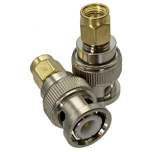 3x 5x 10x BNC to SMA �I�X�v���O & ���X�W���b�N�Z���^�[�t�����W & R*/F �A�_�v�^�[�R�l�N�^ 50ohm ���C���[�[�q(BNC M to SMA M,10Pcs)