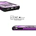 WeLoveCase iPhone SE 2022/2020 Wallet Case for Women Defender Credit Card Holder Cover with Hidden Mirror Three Layer Shockproof Heavy Duty Protective Case for iPhone SE 2022/2020/7/8 - Purple