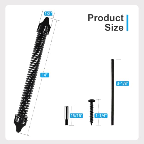 Muelles de puerta automáticos y tensores regulables de 14" para exterior 3