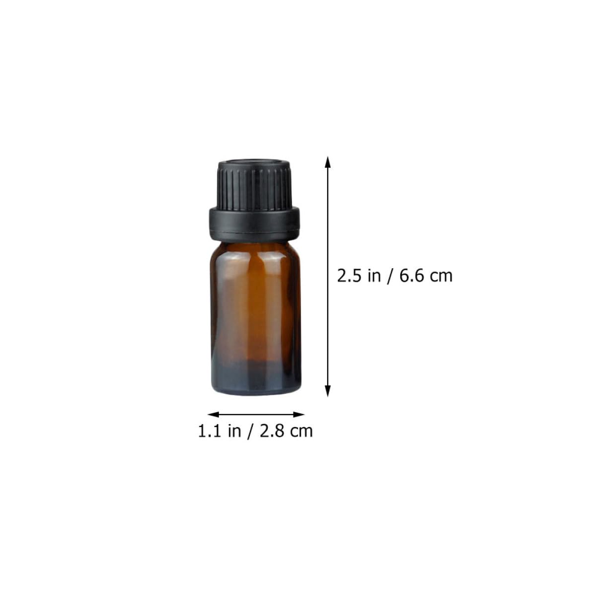 15ml Parfümflasche aus Glas, Braun, Nachfüllbar, 20 Stück | Kosmetikflasche für Unterwegs, Kleine Fläschchen zum Befüllen, für Ätherische Öle und Make Up