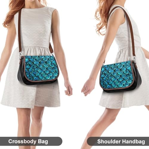 Blilng Fish Dragon Scales Crossbody Bag Anti-Theft Side Shoulder Bags Adjustable Leather Messenger Bag Unisex4