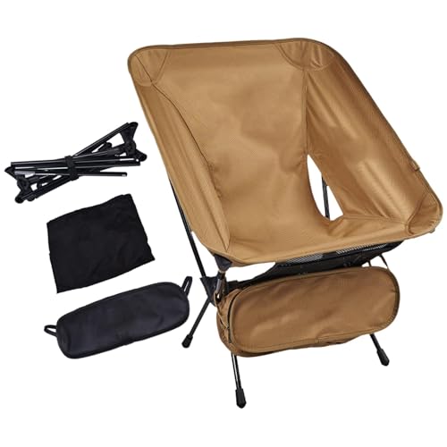 Silla de camping ligera para mochileros, silla de camping portátil, silla de playa plegable, cómoda y portátil, asiento deportivo ergonómico para exteriores