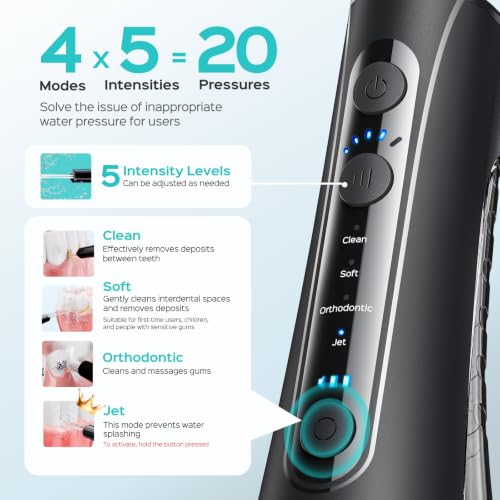 Image of COSLUS ADA Accepted C50 Water Dental Flosser, 4 Modes 5 Intensity Levels