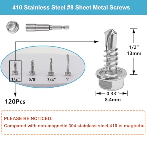 Qsj 410 Stainless Steel Hex Washer Head Fast Self Tapping Screws thumb #1